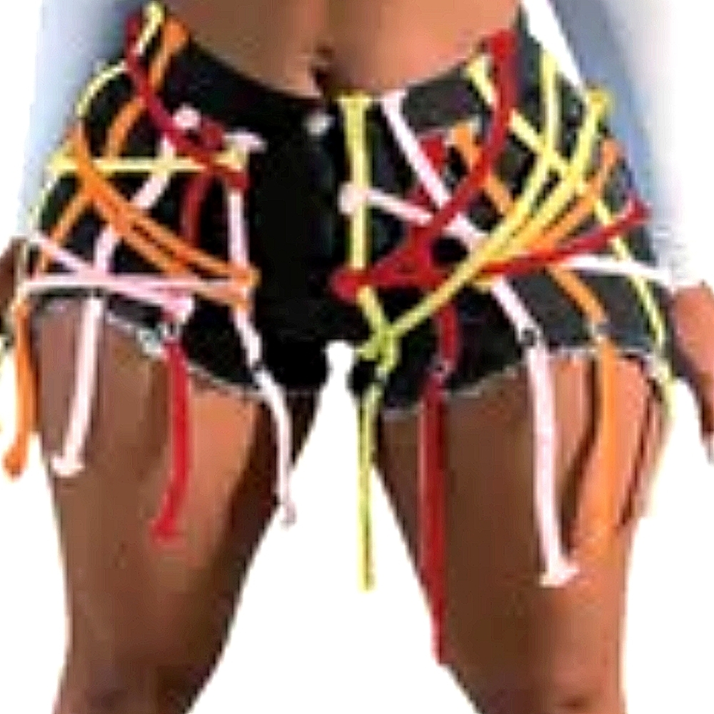 Black jeans shorts